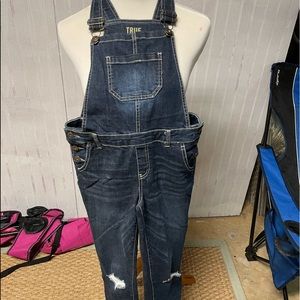 Skinny jean overalls size small